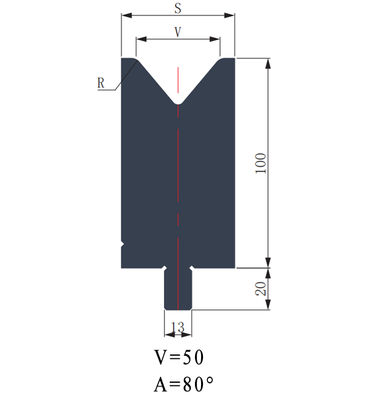 LYNCCN WAY100.80 V50 Euro Style Press Brake Tooling V Die