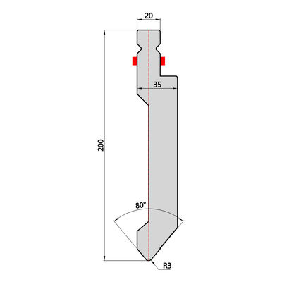 LS10.66 Quicklock Appuyez sur le frein pour le frapper à 80 degrés